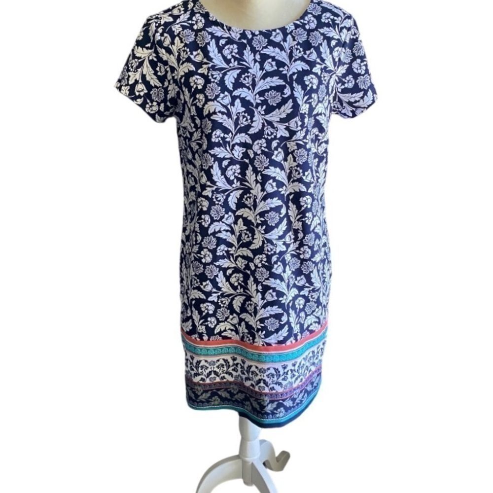 BANANA REPUBLIC-NAVY BLUE AND WHITE DRESS-SIZE 6